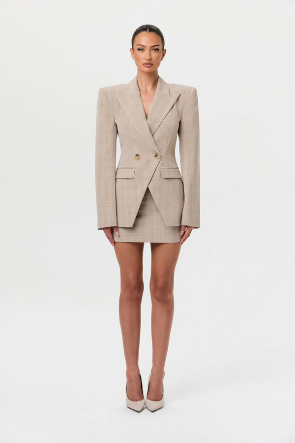 Suiting Plaid Mini Skirt