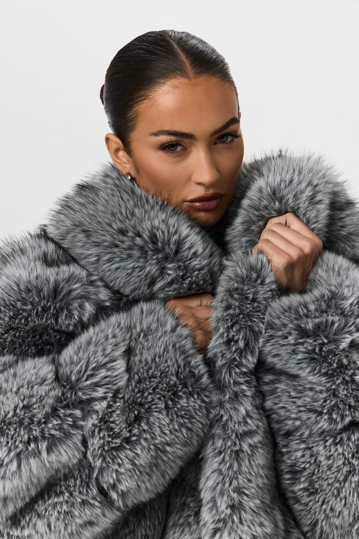 Faux Mink Pelted Coat