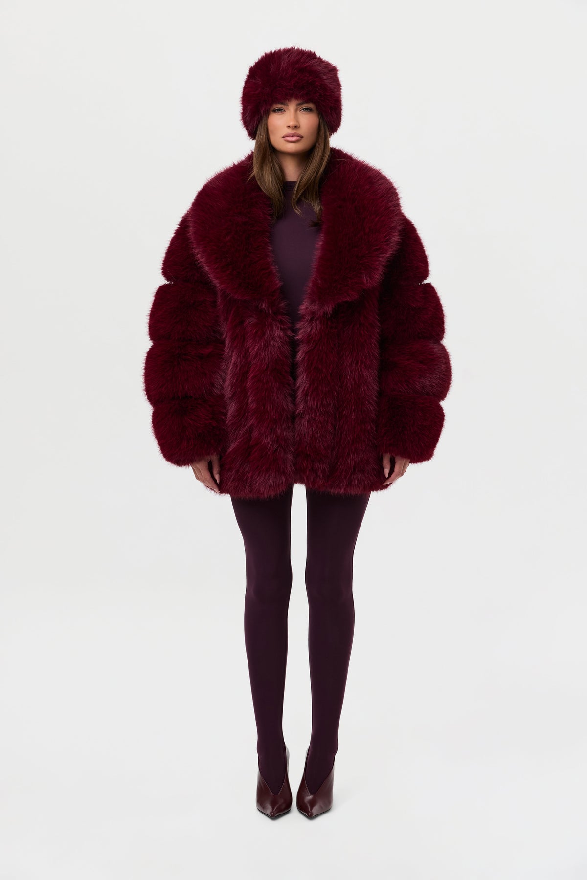 Faux Mink Pelted Coat
