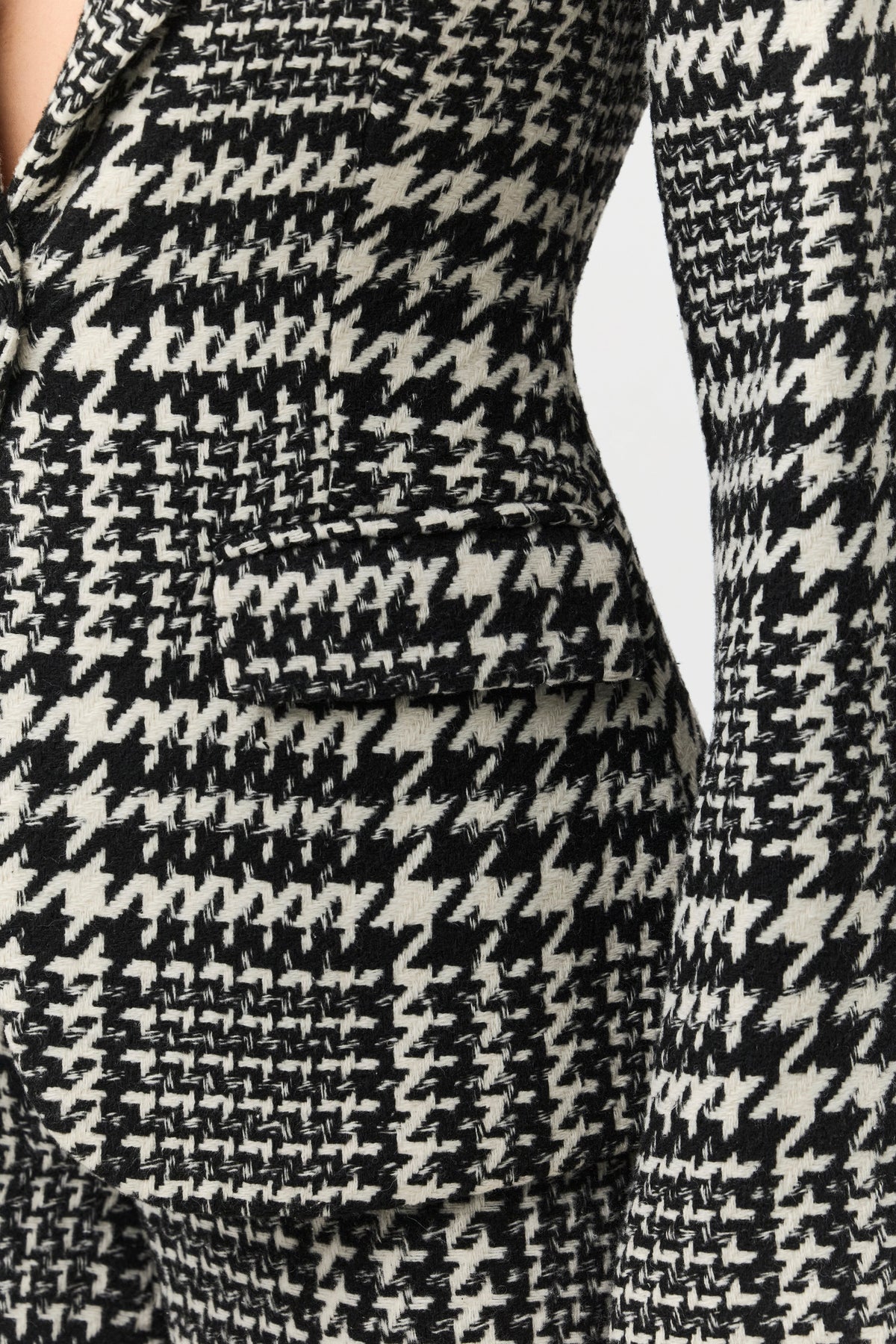 Houndstooth Plaid Suit Blazer