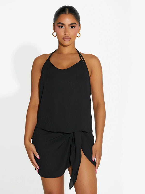 V-Neck Halter Top